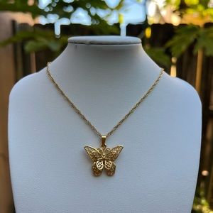 Waterproof gold butterfly